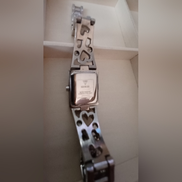 Womens Silver with Stones Watch, Heart cut out Band Design - Picture 6 of 6